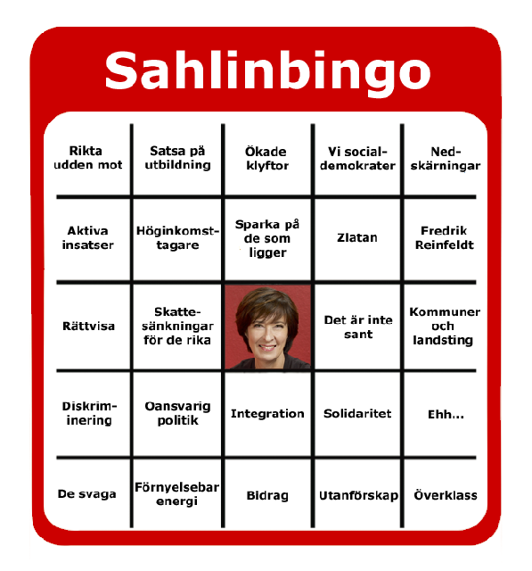 Sahlin bingo